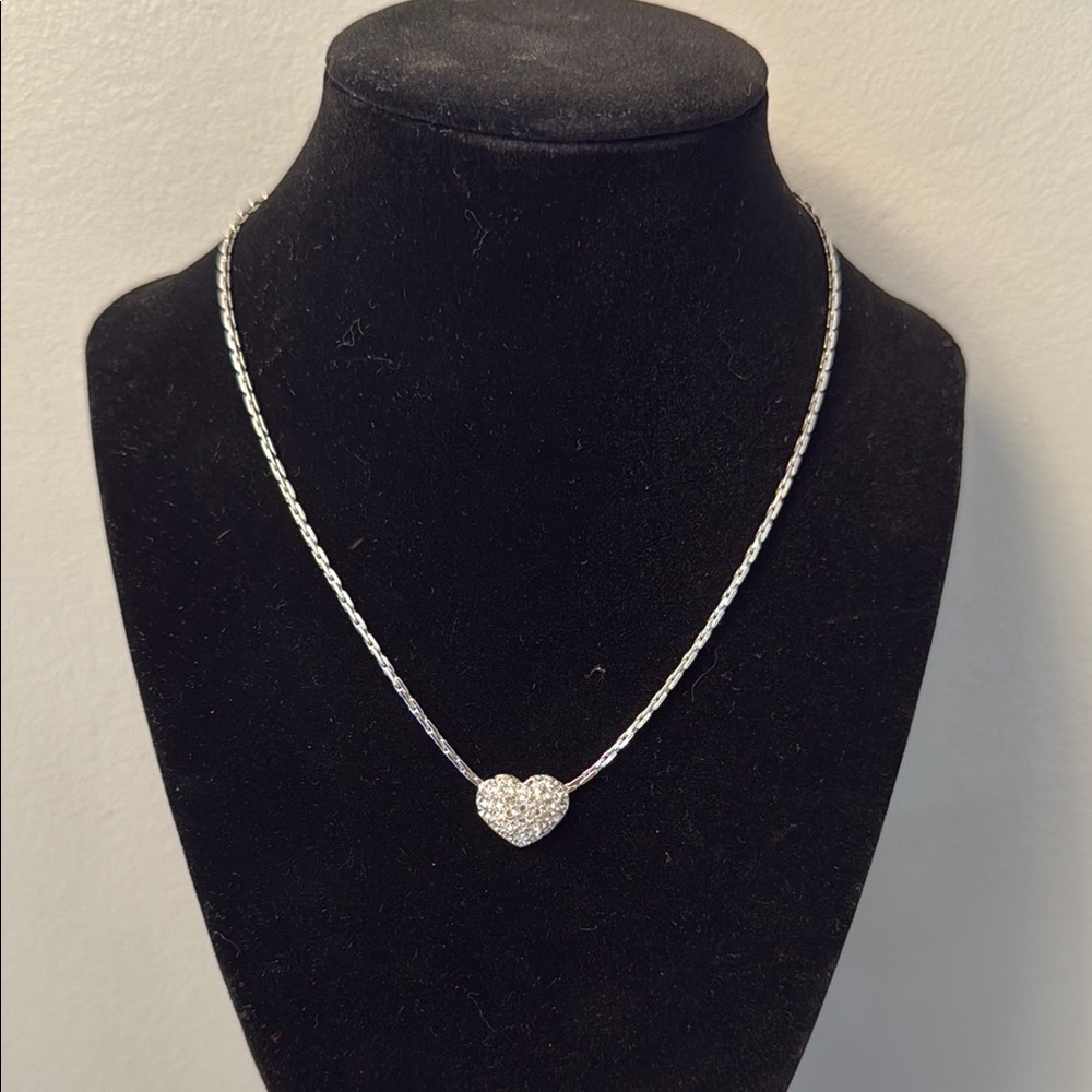 Swarovski Silver Heart Pendant Necklace